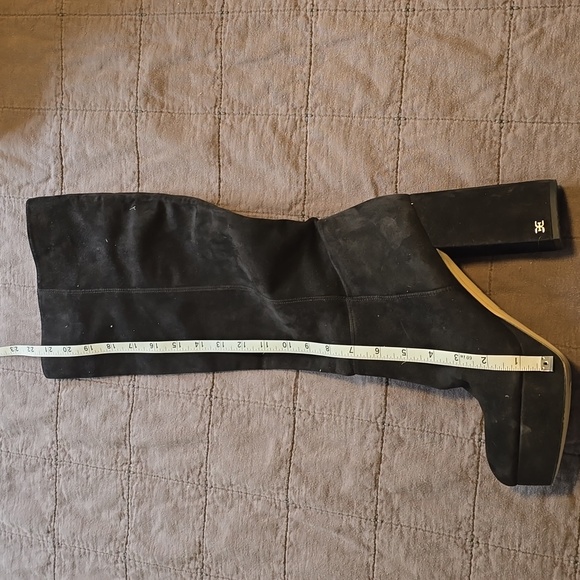 Sam Edleman Abriella Black Suede Knee High Boots - Picture 10 of 11